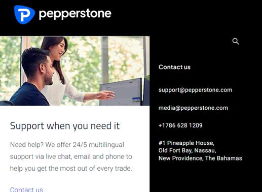 Contacto de Pepperstone